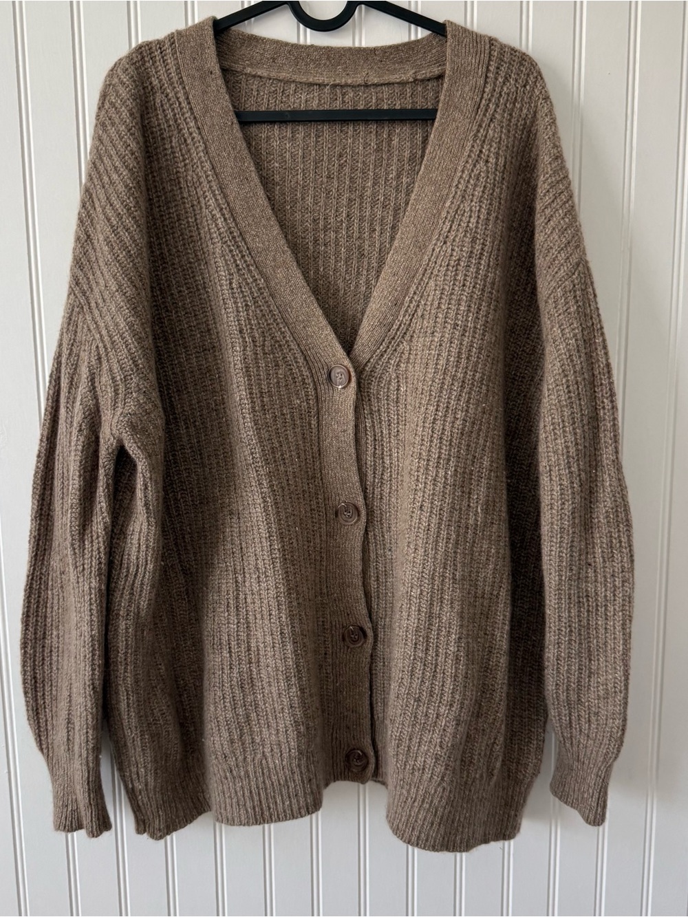 Jenni Kayne Cocoon Cashmere Cardigan M Taupe Color